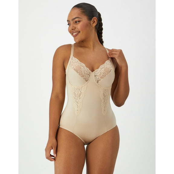 Maidenform Body Briefer All Around Lace Shape wear Firm Control Unlined Lingerie