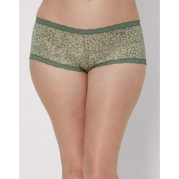 Maidenform Boyshort One Fab Fit Microfiber Womens Underwear With Lace Stretch Full Coverage sz 5-9 40760