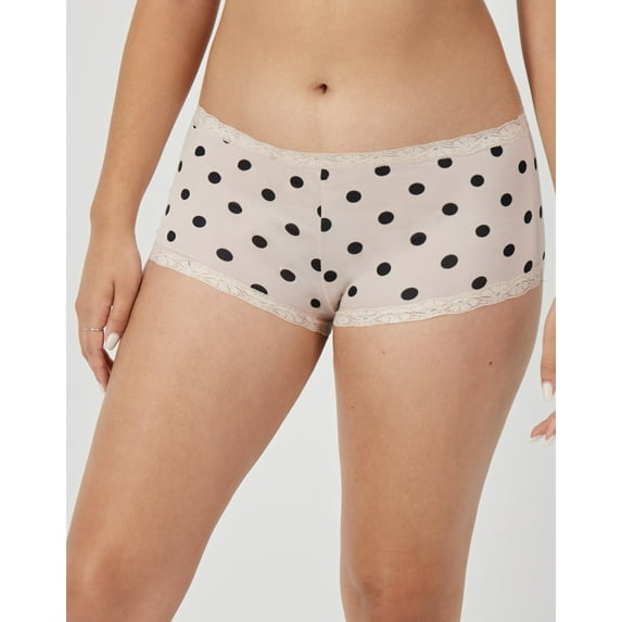 Maidenform Boyshort One Fab Fit Microfiber Womens Underwear With Lace Stretch Full Coverage sz 5-9 40760