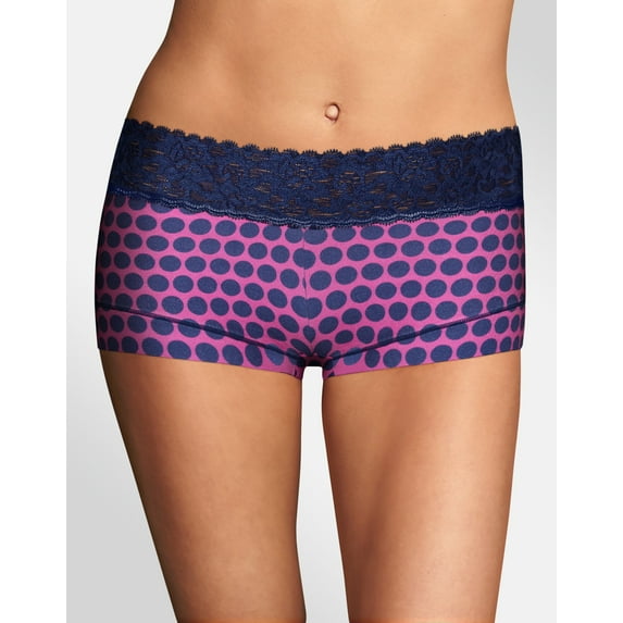Maidenform Boyshort Panty Dream Cotton with Lace Women's Underwear Full Coverage 40859