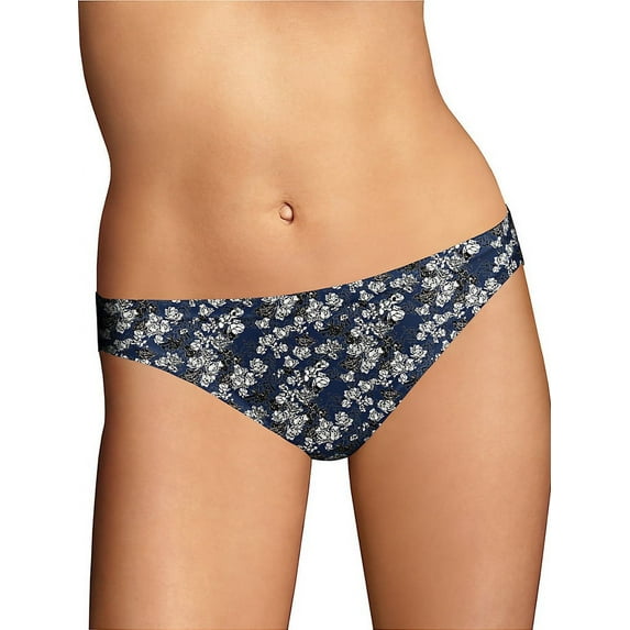 Maidenform® Comfort Devotion® Bikini Black and Navy Blossoms 8 Women's