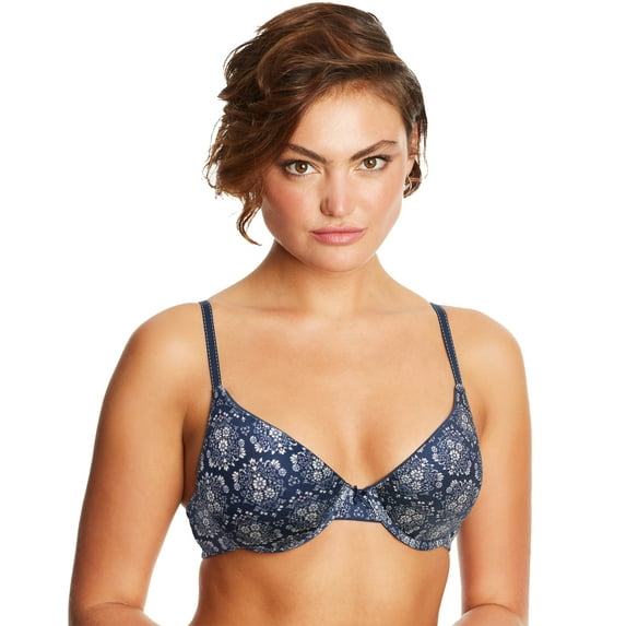 Maidenform® Comfort Devotion® Demi T-Shirt Bra Baroque Print/Navy Eclipse 32C Women's