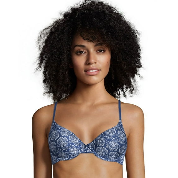 Maidenform® Comfort Devotion® Demi T-Shirt Bra Baroque Print/Navy Eclipse 36B Women's