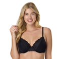 thumbnail image 1 of Maidenform Comfort Devotion Full Coverage Lace Trim Bra 9404 Color: Black Bloom Lace Size: 36 DD, 1 of 4