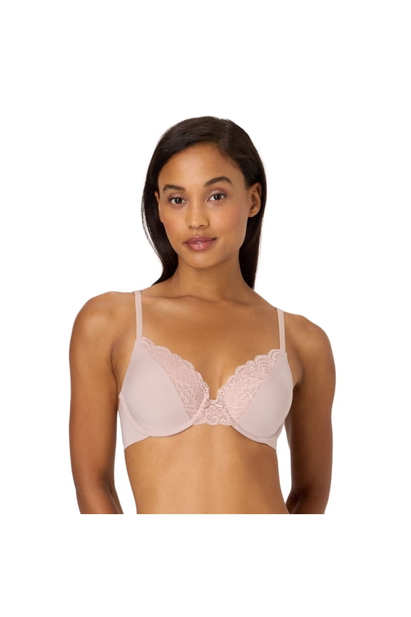 Comfort Devotion Full Coverage Lace Trim Bra 9404 Color: Evening Blush Lace Size: 38 B
