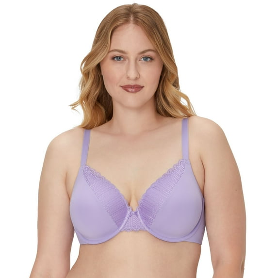 Maidenform T-Shirt Underwire, Comfort Devotion Full Coverage Bras for Women, Salty Purple