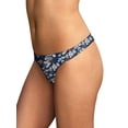 thumbnail image 1 of Maidenform® Comfort Devotion® Thong Black and Navy Blossoms 8 Women's, 1 of 2
