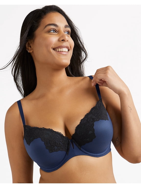 Comfort Devotion Your Lift Underwire Bra DM1195 Color: Navy Eclipse Black Size: 34 A