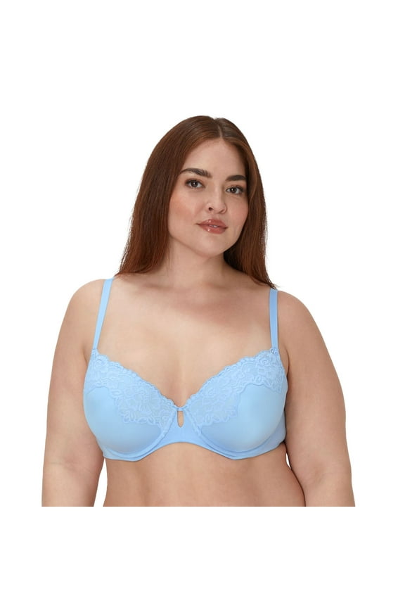 ® Comfort Devotion Your Lift™ Underwire Bra DM1195 Color: Sky Blue With Gray Size: 38 C