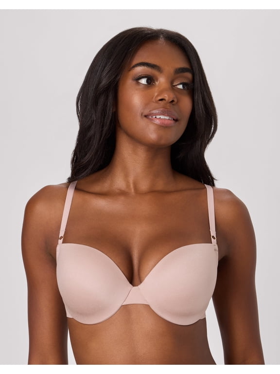 Comfort Women's Push-Up Underwire Bra - Convertible Straps - Evening Blush 40B