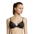 thumbnail image 1 of Maidenform Comfy Soft Demi Underwire Bra Black/Body Beige Lining 32C Women's, 1 of 2