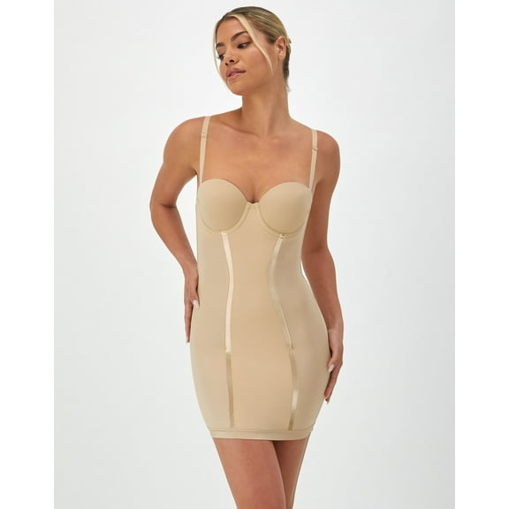 Maidenform Convertible Full Slip Easy Up Strapless Firm Control Strapless 2304
