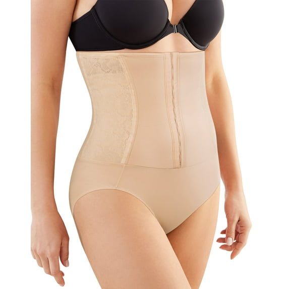 Maidenform Cool Comfort Waist Cincher Brief, Anti-Static Latte Lift Combo L Women's