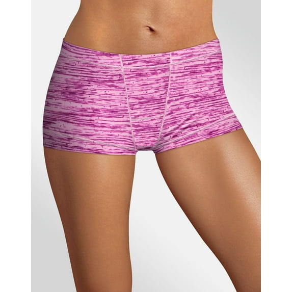 Maidenform Cotton Boyshort Underwear Glitter Razzle Heather S/5