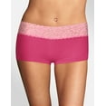 thumbnail image 1 of Maidenform Cotton Boyshort With Lace Peony Parade Pink Heather/Ice Cake 8, 1 of 2