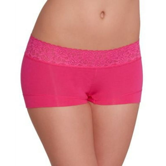 Maidenform Cotton Boyshort With Lace Pink About It 8