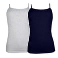 thumbnail image 1 of Maidenform 2- Pack Cotton Stretch Camisole (Large, Navy/Grey), 1 of 3