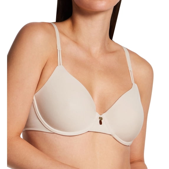 Women's Maidenform DM2403 Luxe Essentials Full Coverage T-Shirt UW (Beige Bisque 34B)