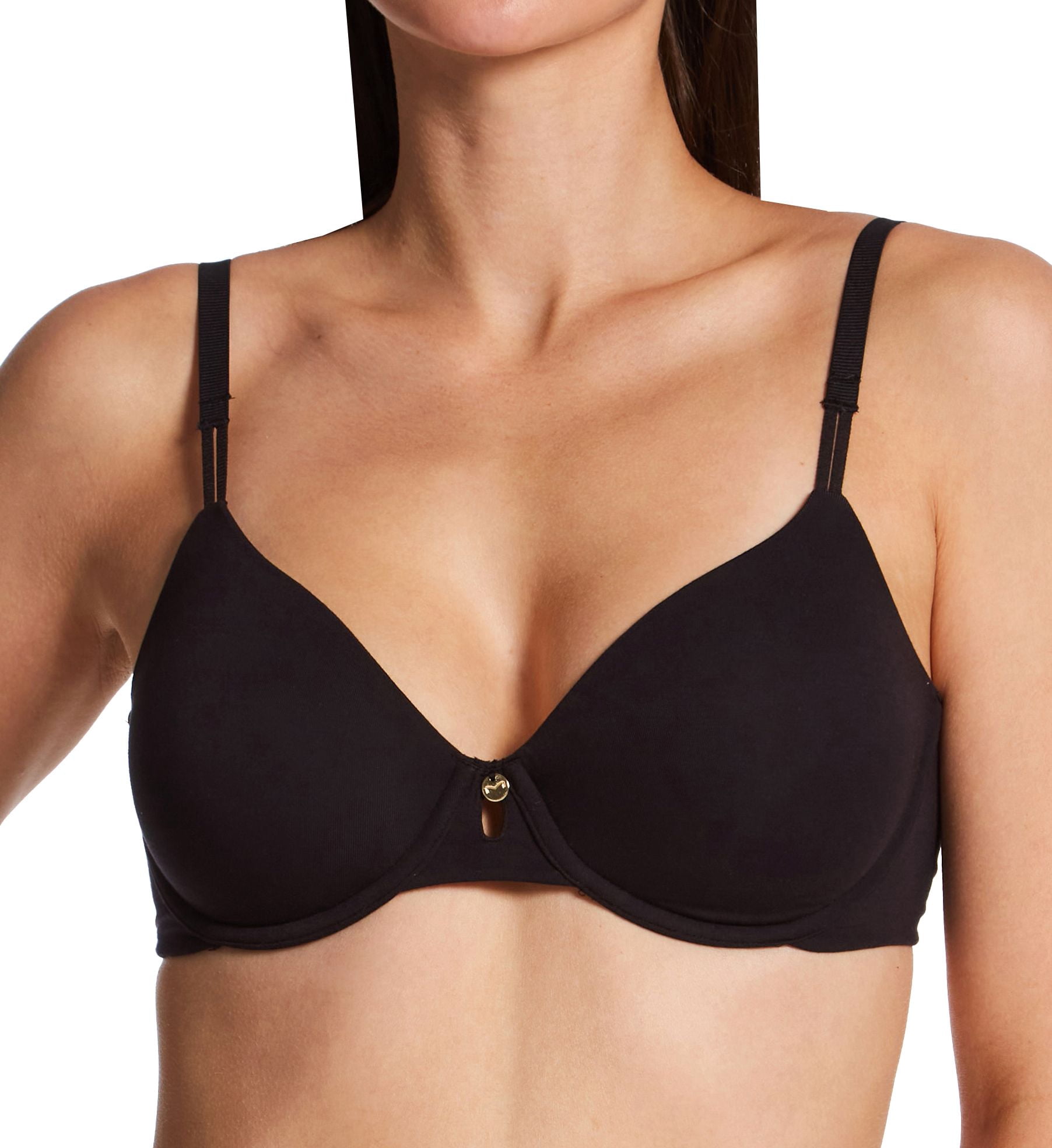 Women's Maidenform DM2403 Luxe Essentials Full Coverage T-Shirt UW (Black 34C)