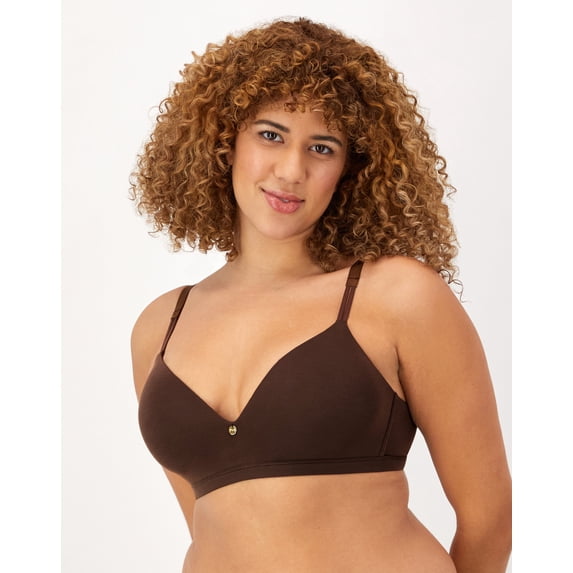 Maidenform Everyday Luxe Wireless T-Shirt Bra Just Brown 34C Women's