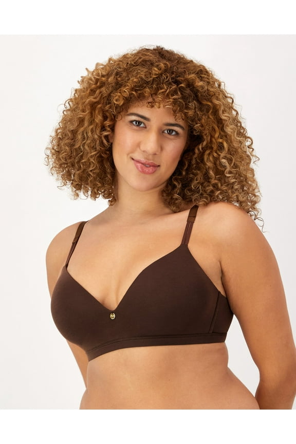 Everyday Luxe Wireless T-Shirt Bra Just Brown 36B Women's