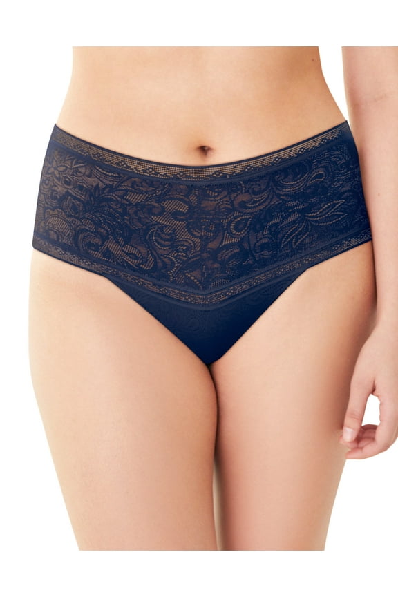 Everyday Smooth High-Waist Lace Thong Navy Eclipse 5 Women's