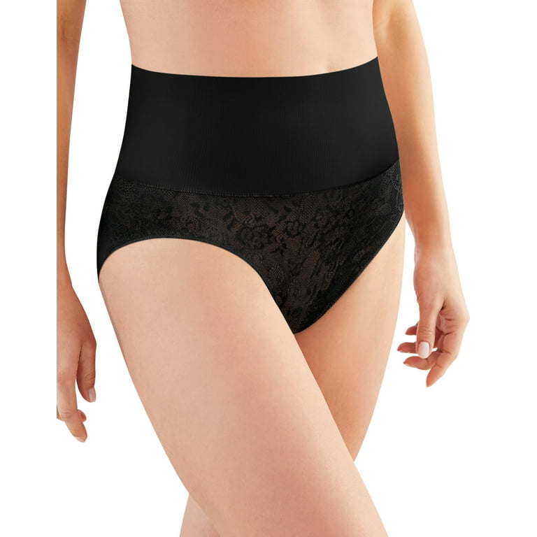 Maidenform Firm-Control Shaping Brief Black Lace S Women's