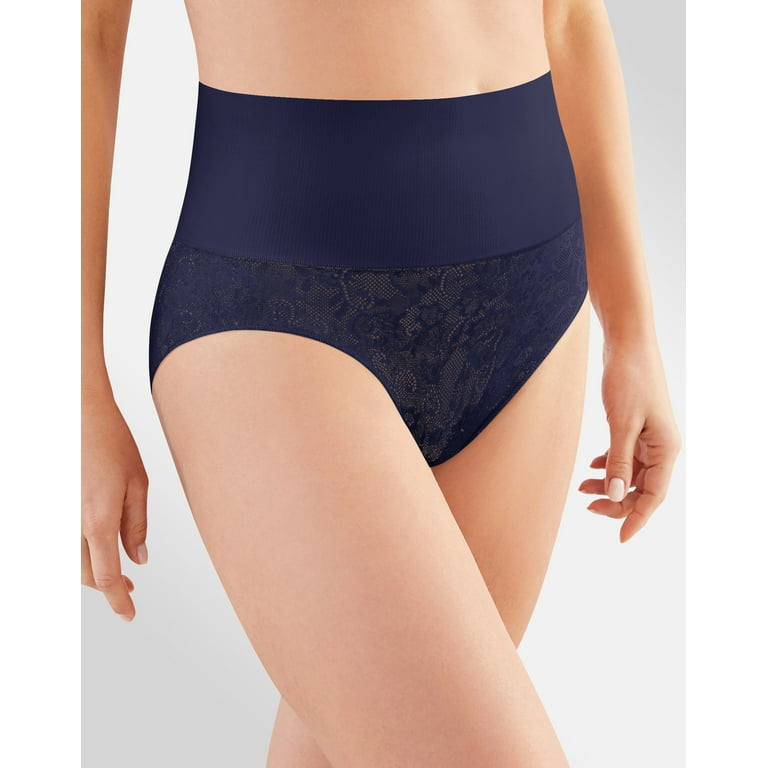 Maidenform Firm-Control Shaping Brief Navy Lace L Women's