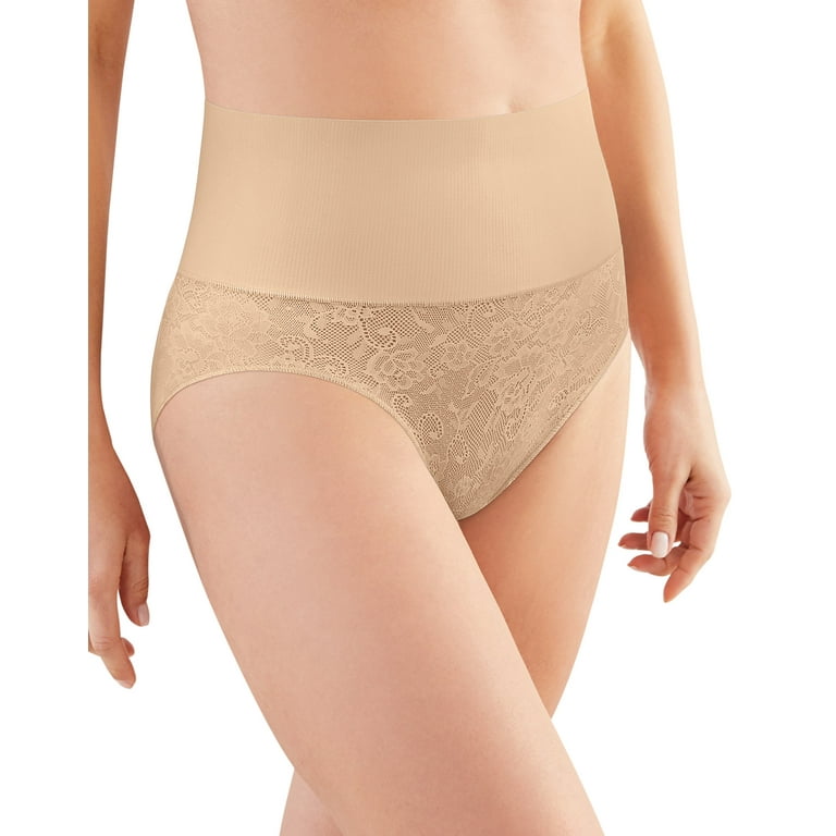 Maidenform Firm-Control Shaping Brief Nude 1/Transparent Lace XL Women's