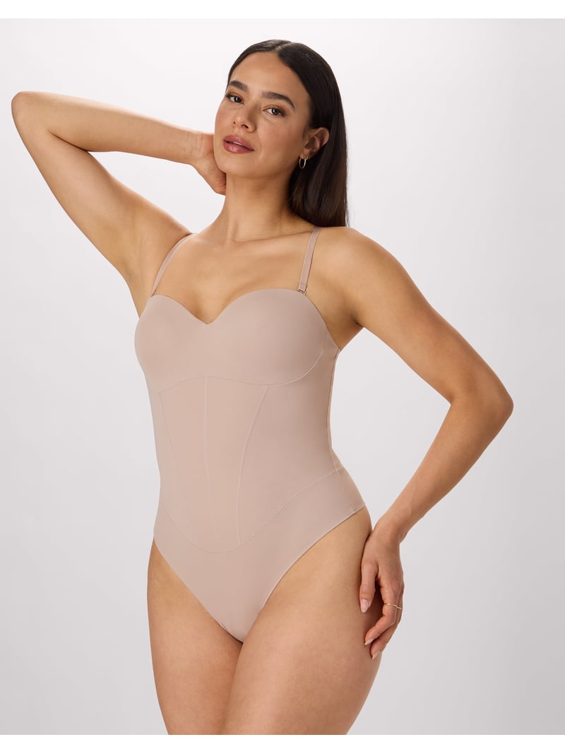 Maidenform Women's Firm Control Tummy Shaping Multiway Thong Bodysuit, 2XL