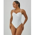 thumbnail image 1 of Maidenform Multiway Tummy Control Shapewear Thong Bodysuit, Built-in Balconette Bra White M Women's, 1 of 10