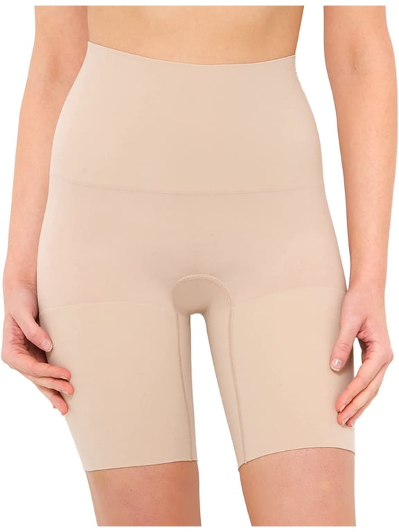 Flexees Firm Control Seamless Thighslimmer (3X-Large, Paris Nude)