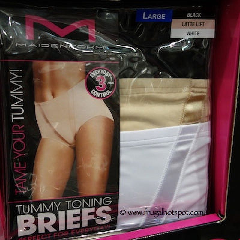 Maidenform Ladies Tummy Toning Briefs, XX-Large, - Import It All