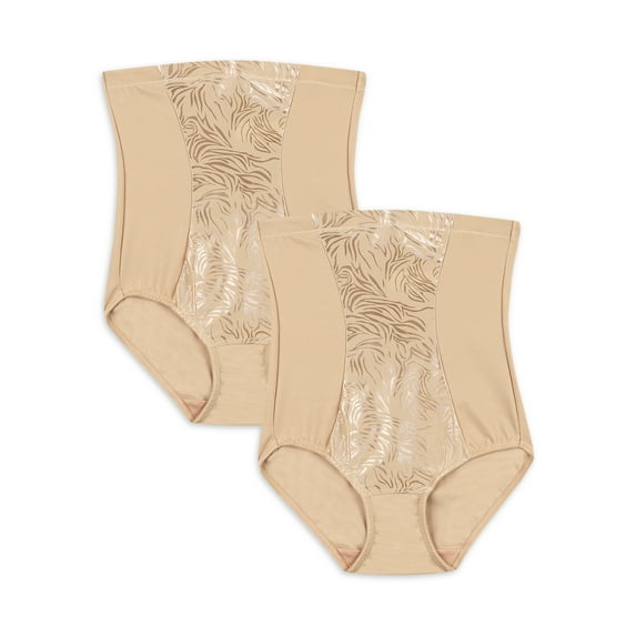 Maidenform Flexees Women's Deluster High Waist 2 Pack Shaping Brief