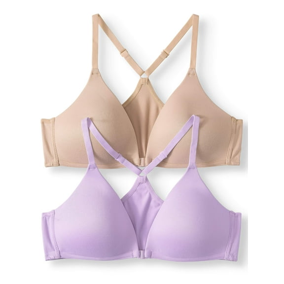 Maidenform Girls Comfort Front Closure Racerback Bra 2-Pack, Sizes 30-38