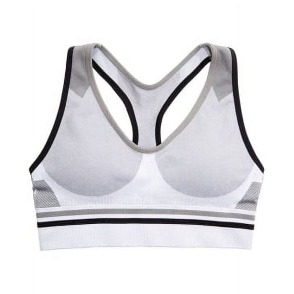 Maidenform Girls Seamless Sports Bra/S/Gray/White
