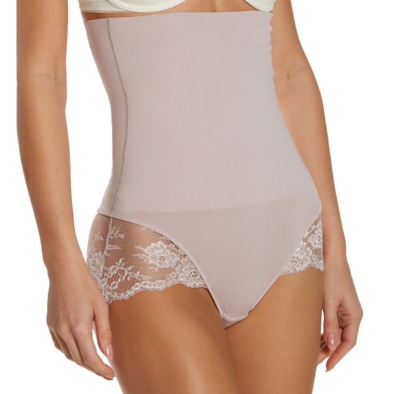 Women's Maidenform DMS704 Tame Your Tummy High Waist Lace Shaping Brief (Gloss Lace XL)