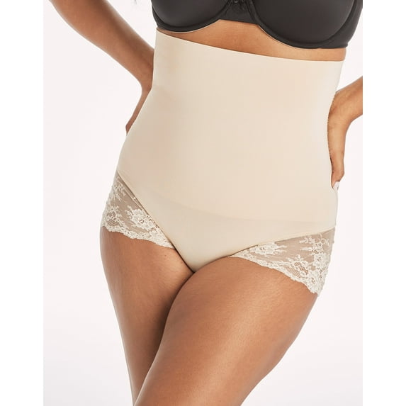 Maidenform High-Waist Lace Shaping Brief Nude 1/Transparent L Women's