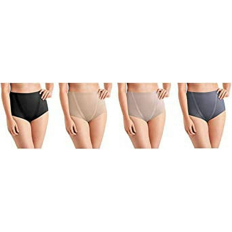 Maidenform Ladies' Tummy Toning Brief, 4-Pack (Black/Warm Steel/Over The  Taupe/Private Jet, X-Large) 
