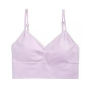 Maidenform Little ; Big Girls Seamless V-Neck Ruched Bra, Lavender, Large