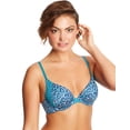 thumbnail image 1 of Maidenform Love the Lift® Natural Boost Demi T-Shirt Underwire Bra Washed Leopard Print/Turquoise Glaze 38C Women's, 1 of 2