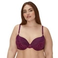 thumbnail image 1 of Maidenform Underwire, Love The Lift Smoothing Lace Demi, Push-Up Bra for Women, Autumn Orchid W/Rose Gold, 1 of 4