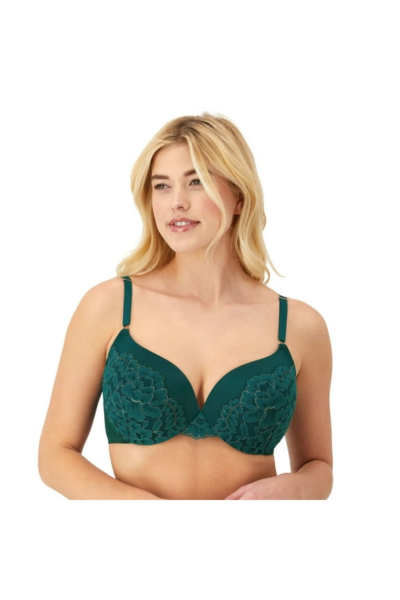 Maidenform® Love the Lift® Push Up & In Underwire Bra DM9900 Color: Teal Rose Gold Size: 36 B