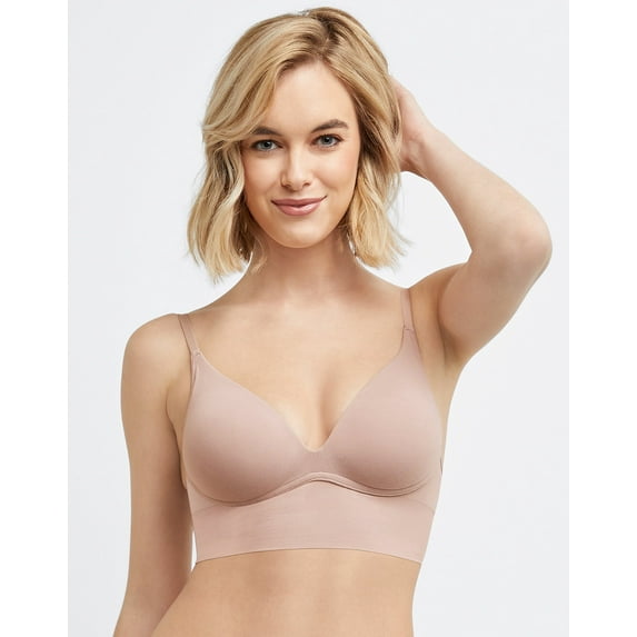 Maidenform M Seamless Push-Up Bra, Convertible Longline Bralette (Plus Size Available) Evening Blush 2XL Women's