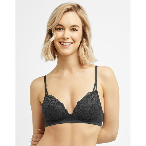 Maidenform M Soft Support Wireless Bralette Black 2XL Women's