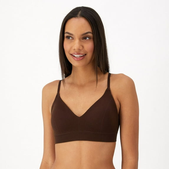 Maidenform® M Wireless Stretch Rib Bralette DM2303 Color: Just Brown Size: MEDIUM