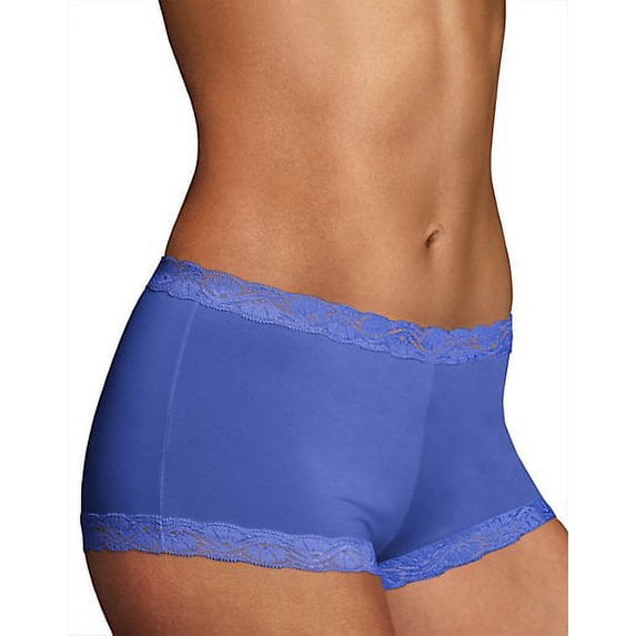 Maidenform Womens One Fab Fit Microfiber and Lace Boyshort