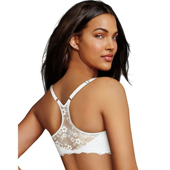 Maidenform-Maidenform One Fab Fit Extra Coverage Lace T-Back Bra-White-40Dd
