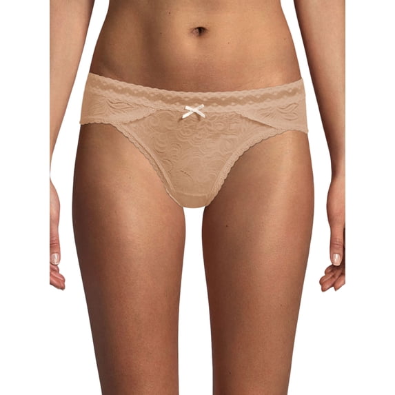 Maidenform® Micro Cheekini with Lace Latte Lift 6 Women's