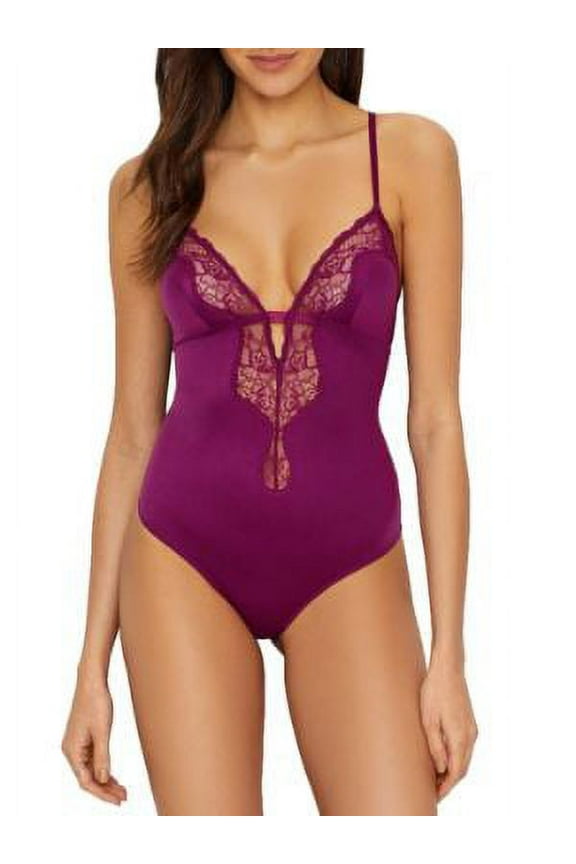 Microfiber & Lace Bodysuit, Comfortable & Stylish ( Women's), Size M